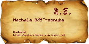 Machala Bársonyka névjegykártya